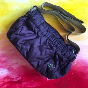 Lacoste quilted nylon purse